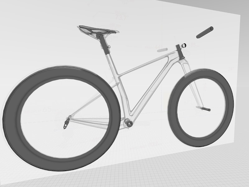 Import model of bicycle from Fusion 36 and line sketch as a reference image put into Gravity Sketch by Fed Rios