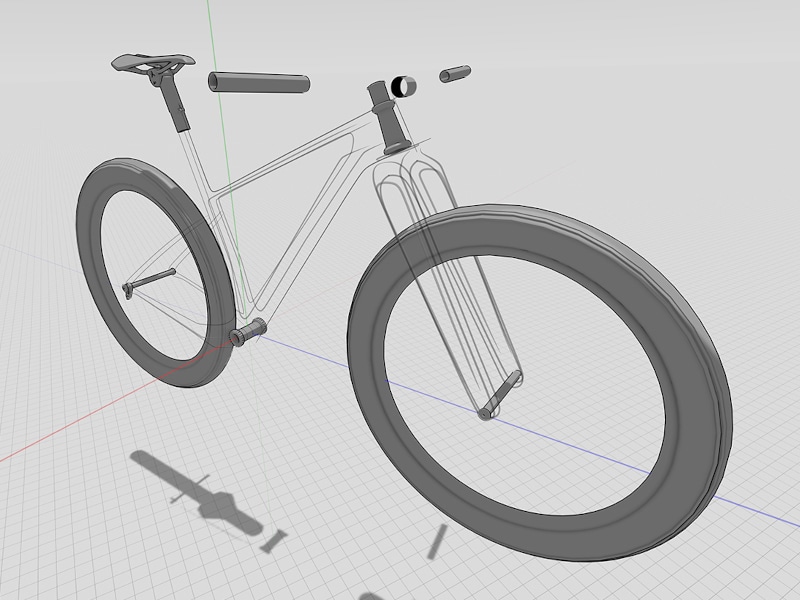 Bicycle design draw lines in 3D at 1:1 scale using Gravity Sketch by Industrial Design Consultant, Fed Rios