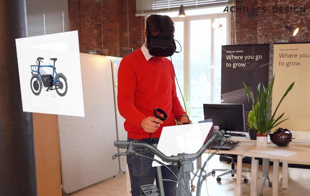 Man using Virtual Reality with Gravity Sketch at Achilles