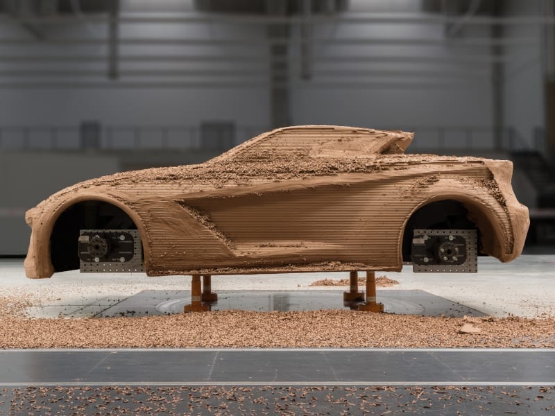 Full scale clay model of car milled using Gravity Sketch. Data exported as an IGES file into Tebis, by Štěpán Král