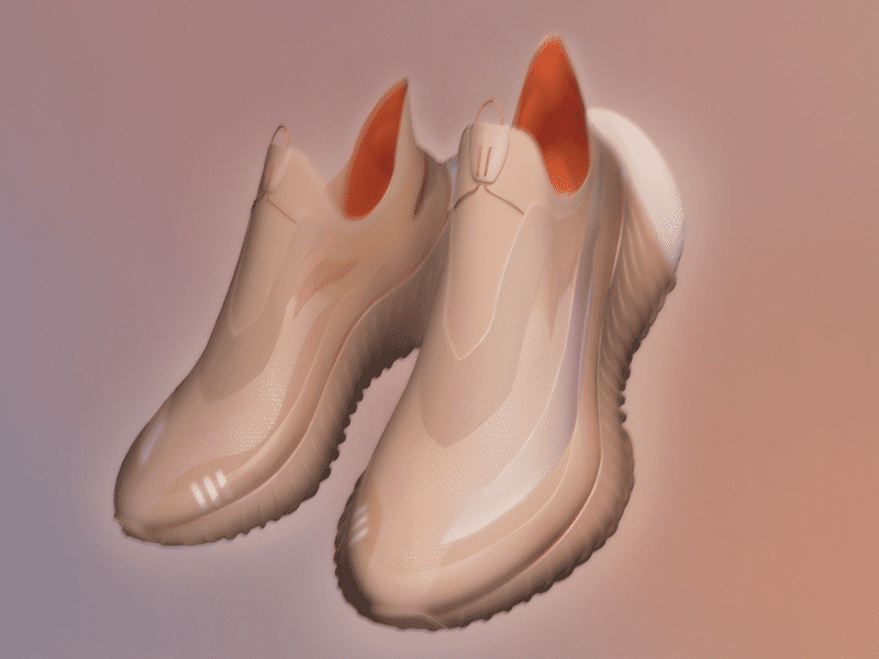 Final render of footwear design in Gravity Sketch by Elisa Payer