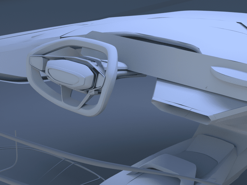 Gravity Sketch - Basic render to paint over done by Automotive Designers at Hūstle