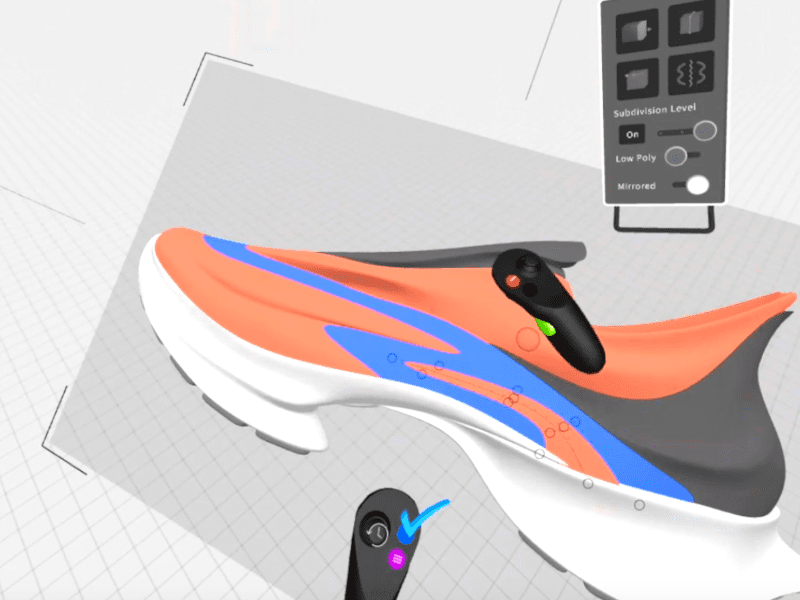 Using SubD tool to create shoe surfaces in Gravity Sketch with Joey Khamis, Footwear designer at Reebok