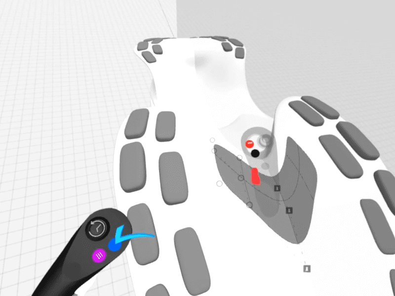 Grab and duplicate functionality used to create shoe sole in Gravity Sketch with Joey Khamis, Footwear designer at Reebok