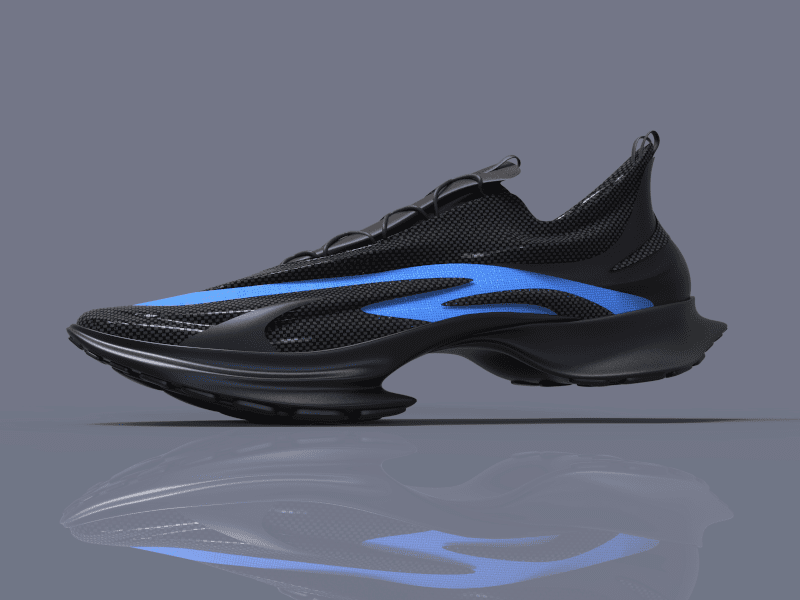 Final render of shoe design by Joey Khamis, Footwear Designer at Reebok