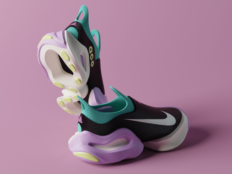 Gravity Sketch - Final render of the Nike ACG concept created in Blender by Footwear Design Consultant, Finn Rush Taylor